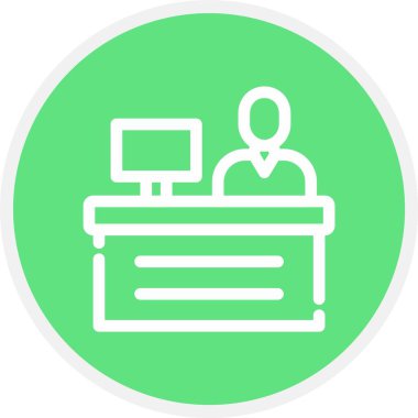 Kasiyer, Basit Vektör Simgesi İllüstrasyonu