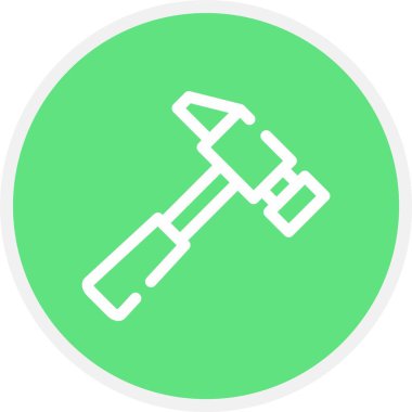 Çekiç, Basit Vektör Simgesi İllüstrasyonu