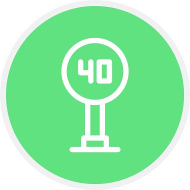 Hız İşareti, Basit Vektör Simgesi İllüstrasyonu