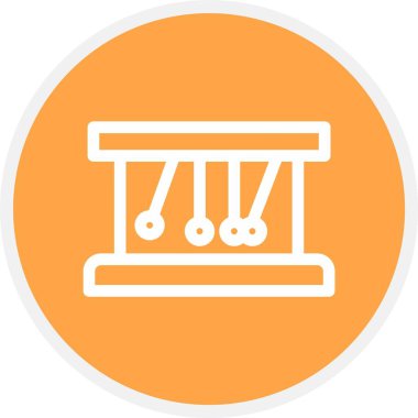 Newton Beşiği, Basit Vektör Simgesi İllüstrasyonu