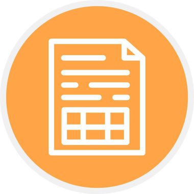 Hesap Tablosu, Basit Vektör Simgesi ResmiComment