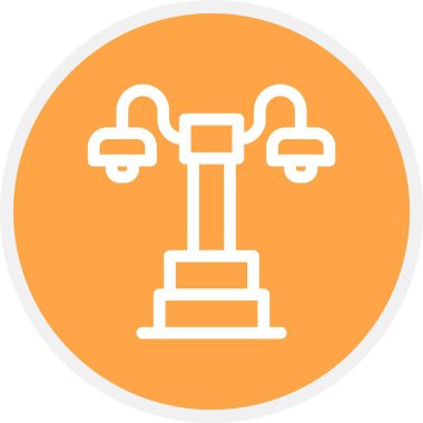 Sokak lambası, Basit Vektör Simgesi İllüstrasyonu