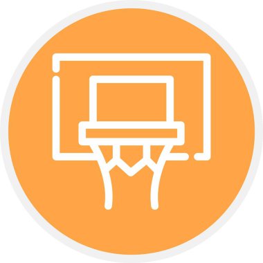 Basketbol, Basit Vektör Simgesi İllüstrasyonu