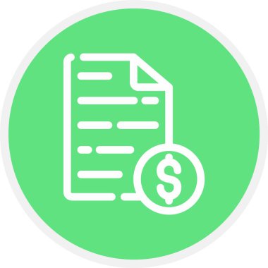 Bill, Basit Vektör Simgesi İllüstrasyonu