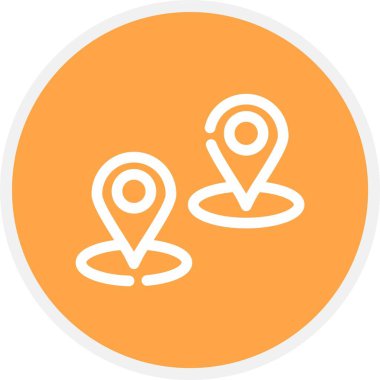 Uzaklık, Basit Vektör Simgesi İllüstrasyonu