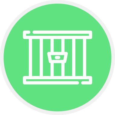 Hapis, Basit Vektör Simgesi İllüstrasyonu