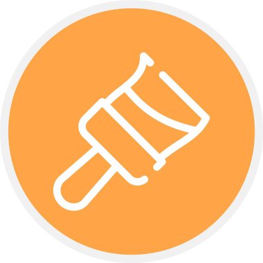 Boya Fırçası, Basit Vektör Simgesi İllüstrasyonu