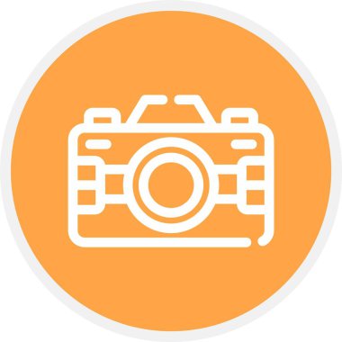 Fotoğraf Kamerası, Basit Vektör Simgesi İllüstrasyonu