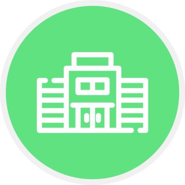 Süpermarket, Basit Vektör Simgesi İllüstrasyonu