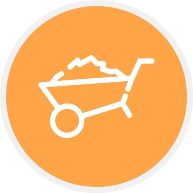 El Arabası, Basit Vektör Simgesi İllüstrasyonu