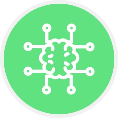 Nörogörüntüleme, Basit Vektör Simgesi İllüstrasyonu