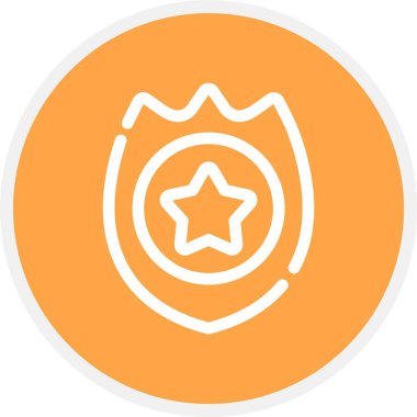 Polis Rozeti, Basit Vektör Simgesi İllüstrasyonu