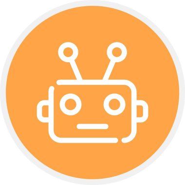 Chatbot, Basit Vektör Simgesi İllüstrasyonu