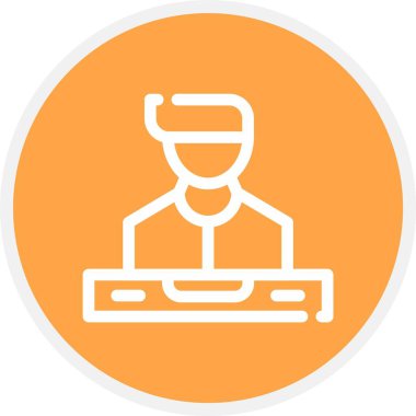 DJ, Basit Vektör Simgesi İllüstrasyonu