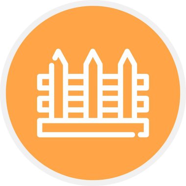 Çit, Basit Vektör Simgesi İllüstrasyonu