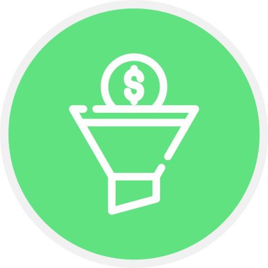 Funnel, Basit Vektör Simgesi İllüstrasyonu