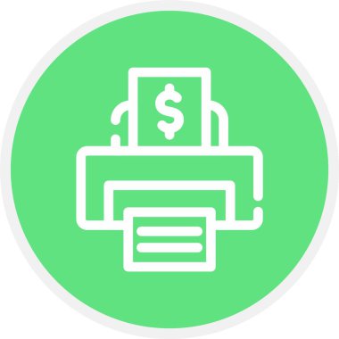 Yazıcı, Basit Vektör Simgesi İllüstrasyonu