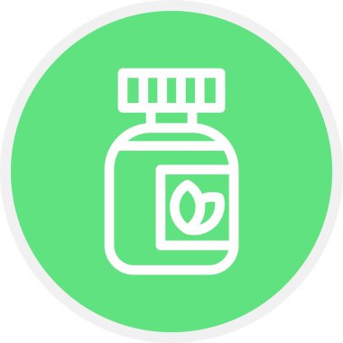 Bitkisel, Basit Vektör Simgesi İllüstrasyonu