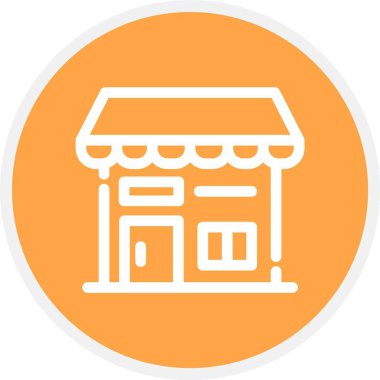 Çamaşır Dükkanı, Basit Vektör Simgesi İllüstrasyonu