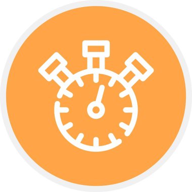 Stopwatch, Basit Vektör Simgesi İllüstrasyonu
