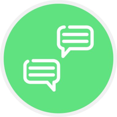 Sohbet, Basit Vektör Simgesi İllüstrasyonu