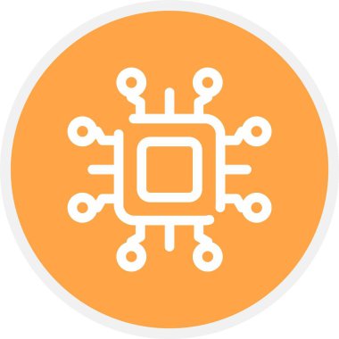 Chip, Basit Vektör Simgesi İllüstrasyonu