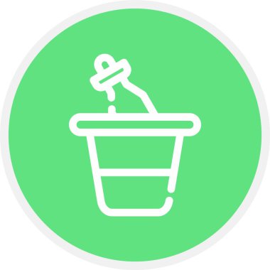 Bira Küveti, Basit Vektör Simgesi İllüstrasyonu