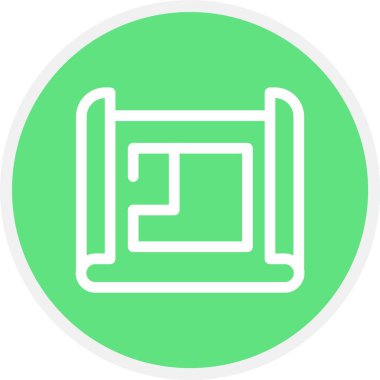 Şablon, Basit Vektör Simgesi İllüstrasyonu