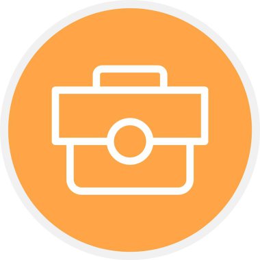 Evrak Çantası, Basit Vektör Simgesi İllüstrasyonu