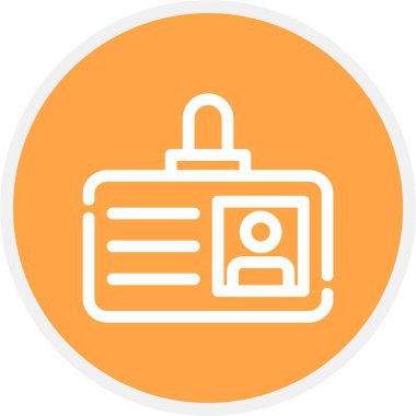 Kimlik kartı, Basit Vektör Simgesi İllüstrasyonu