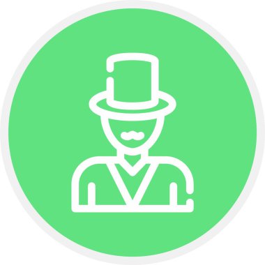 Sihirbaz, Basit Vektör Simgesi İllüstrasyonu