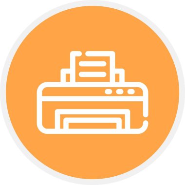 Yazıcı, Basit Vektör Simgesi İllüstrasyonu