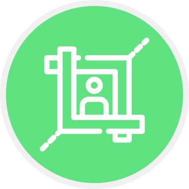 Kırpma Aracı, Basit Vektör Simgesi İllüstrasyonu