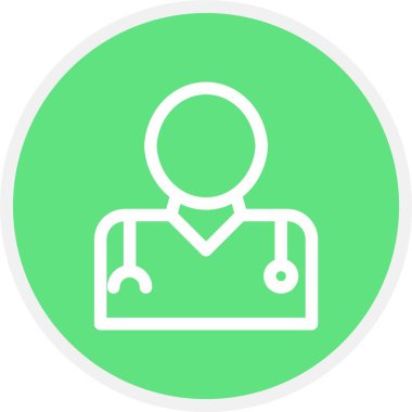 Doktor, Basit Vektör Simgesi İllüstrasyonu