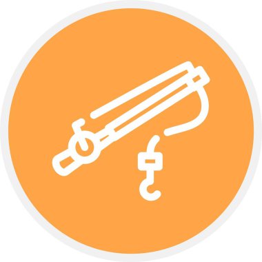 Balıkçı Çubuğu, Basit Vektör Simgesi İllüstrasyonu