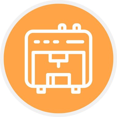 d Yazıcı, Basit Vektör Simgesi İllüstrasyonu