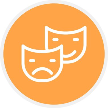 Komedi, Basit Vektör Simgesi İllüstrasyonu