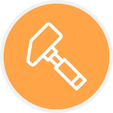 Çekiç, Basit Vektör Simgesi İllüstrasyonu