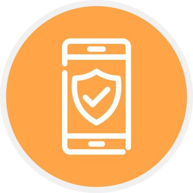 Telefon Sigortası, Basit Vektör Simgesi İllüstrasyonu