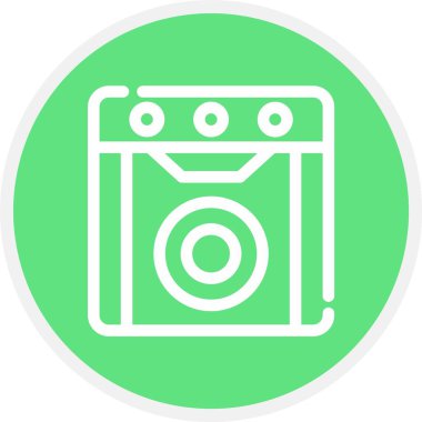 Bulaşık makinesi, Basit Vektör Simgesi İllüstrasyonu