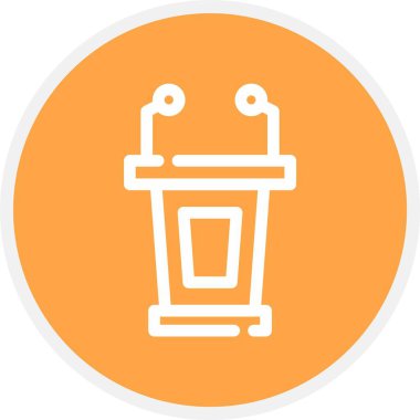 Lectern, Basit Vektör Simgesi İllüstrasyonu