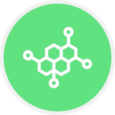 Molekül, Basit Vektör Simgesi İllüstrasyonu