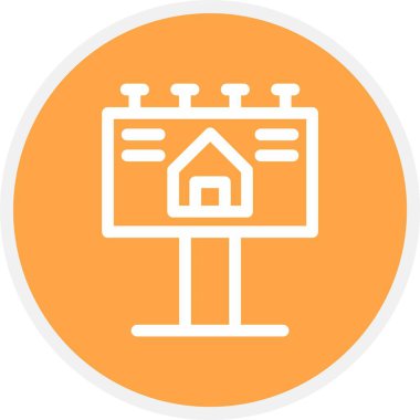 Billboard, Basit Vektör Simgesi İllüstrasyonu