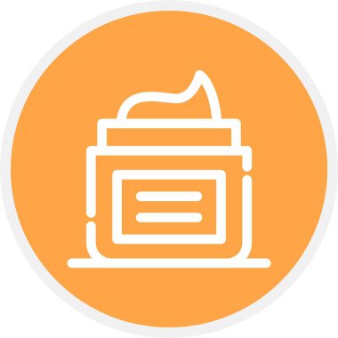 Krem, Basit Vektör Simgesi İllüstrasyonu