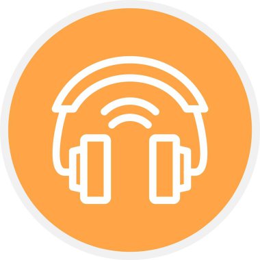 kulaklıklar, Basit Vektör Simgesi İllüstrasyonu