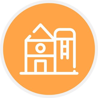 Silo, Basit Vektör Simgesi İllüstrasyonu