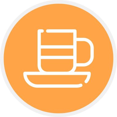 Çay fincanı, Basit Vektör Simgesi İllüstrasyonu