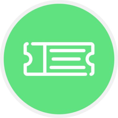 Bilet, Basit Vektör Simgesi İllüstrasyonu