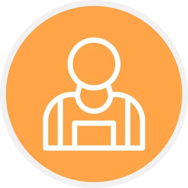 İşçi, Basit Vektör Simgesi İllüstrasyonu