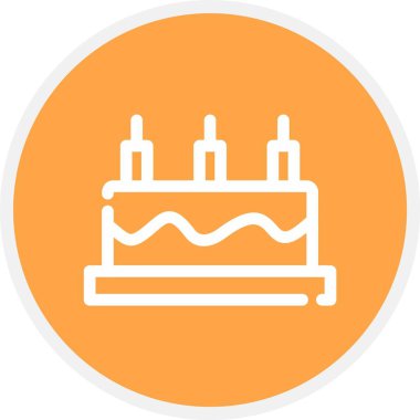 Kek, Basit Vektör Simgesi İllüstrasyonu